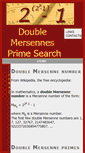 Mobile Screenshot of doublemersennes.org